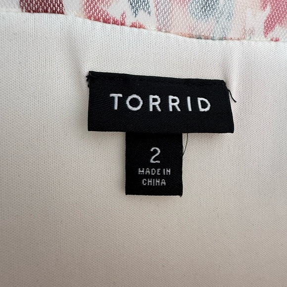 Torrid plus size 2X Romantic sweetheart mesh Floral Long Sleeve Top Coquette - Picture 6 of 9